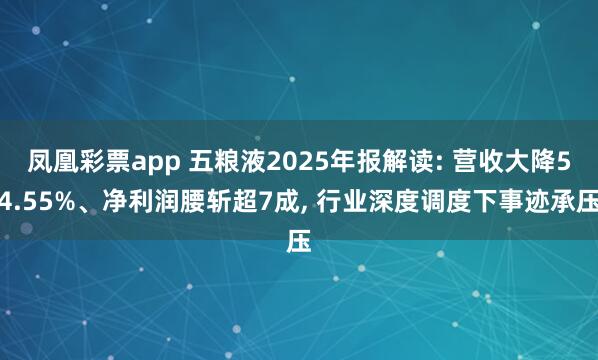 凤凰彩票app 五粮液2025年报解读: 营收大降54.55%、净利润腰斩超7成， 行业深度调度下事迹承压