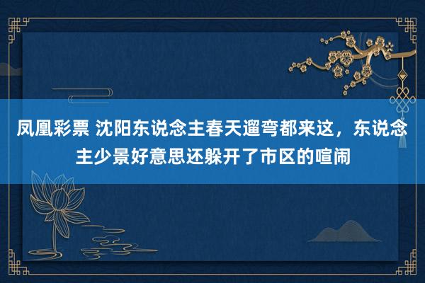凤凰彩票 沈阳东说念主春天遛弯都来这，东说念主少景好意思还躲开了市区的喧闹