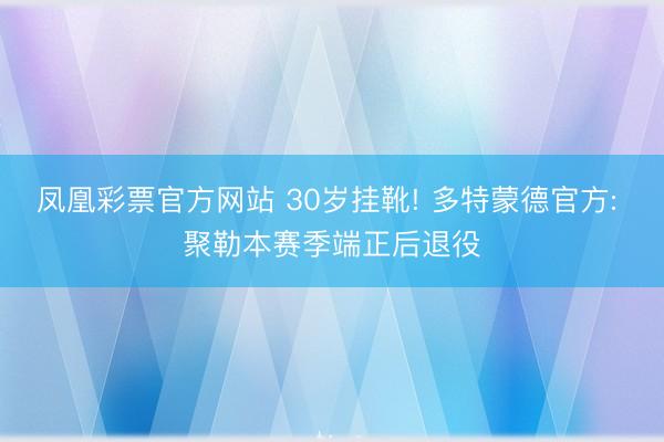 凤凰彩票官方网站 30岁挂靴! 多特蒙德官方: 聚勒本赛季端正后退役